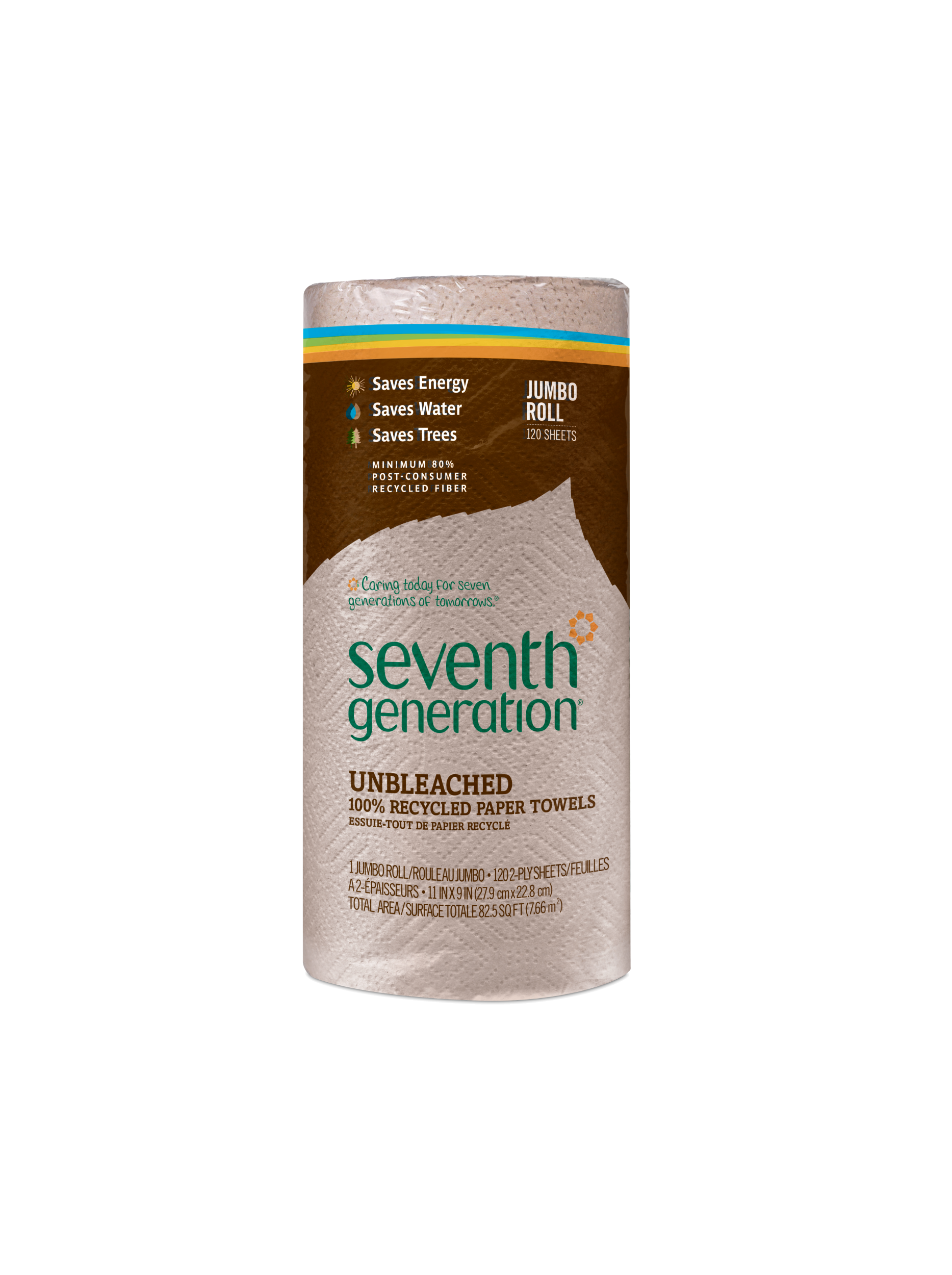 100% Recycled Paper Towels Unbleached