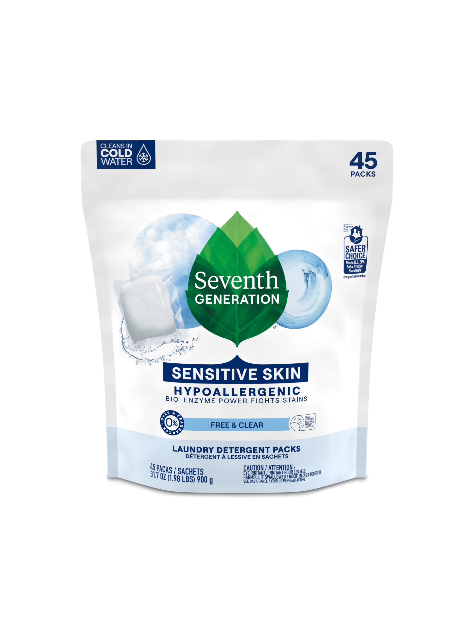 Laundry Detergent Packs - Free & Clear